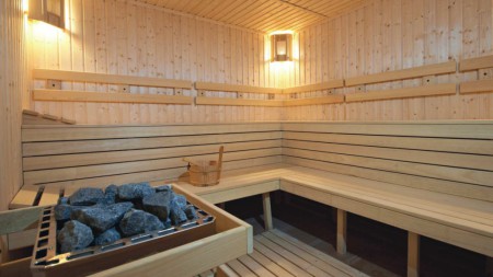 New wooden Finland-style sauna